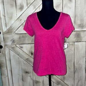 Medium Pink v-neck T- Shirt